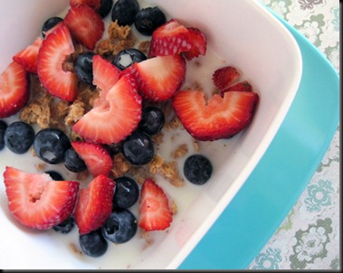 Cereal with fruits